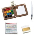 thumbnail image 1 of BKER Elegant Walnut Hued Mini Portable Solid Watercolor Paint Set For Art Painting Inspiration Kit, 1 of 2
