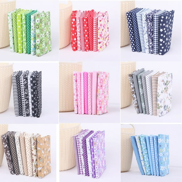 Herwey 56pcs Cotton Fabric 25x25cm Sewing Tissue Floral Print Household Handcraft DIY Accessories,Quilting Craft,Cotton Fabric