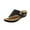 Black, variant on Women's Thong Wedge Sandals - Comfortable Flip Flops for Spring and Summer, Casual Slip-On Footwear with Moderate Heel Height
