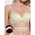 thumbnail image 3 of Deyllo Women's Push Up Bra Underwire Full Coverage Padded Seamless Multiway T Shirt Bra, Beige 38DD, 3 of 5