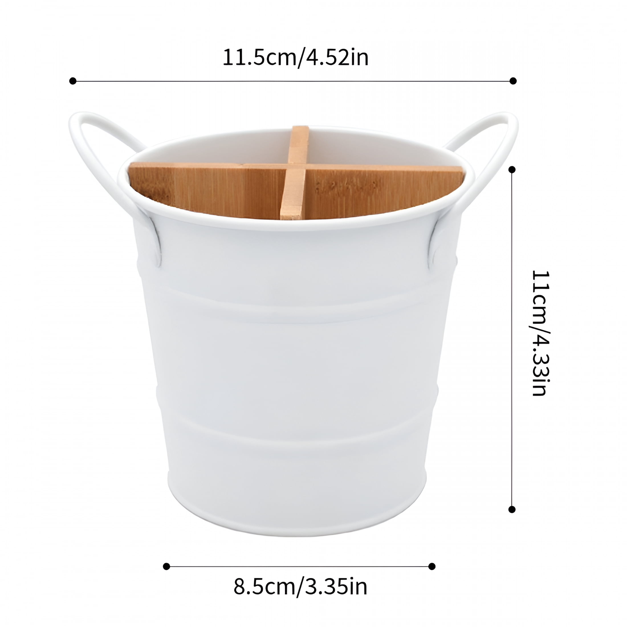 ACDANC 2026 New Kitchen Utensil Holder for Countertop Extra Large Cooking Utensil Crock with Handle&Removable Divider,Vintage Cutlery Caddy Decor,Metal Utensil Pot for Counter for Fork Spoon Knife