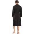 thumbnail image 5 of Men'S Robes Cotton Bathrobe Lightweight Soft Knee Length Sleepwear, 5 of 5