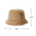 thumbnail image 6 of D-GROEE Winter Faux Bucket Hat Wool Fluffy Plush Bucket Hat Thick Fuzzy Fisherman Hat, 6 of 6