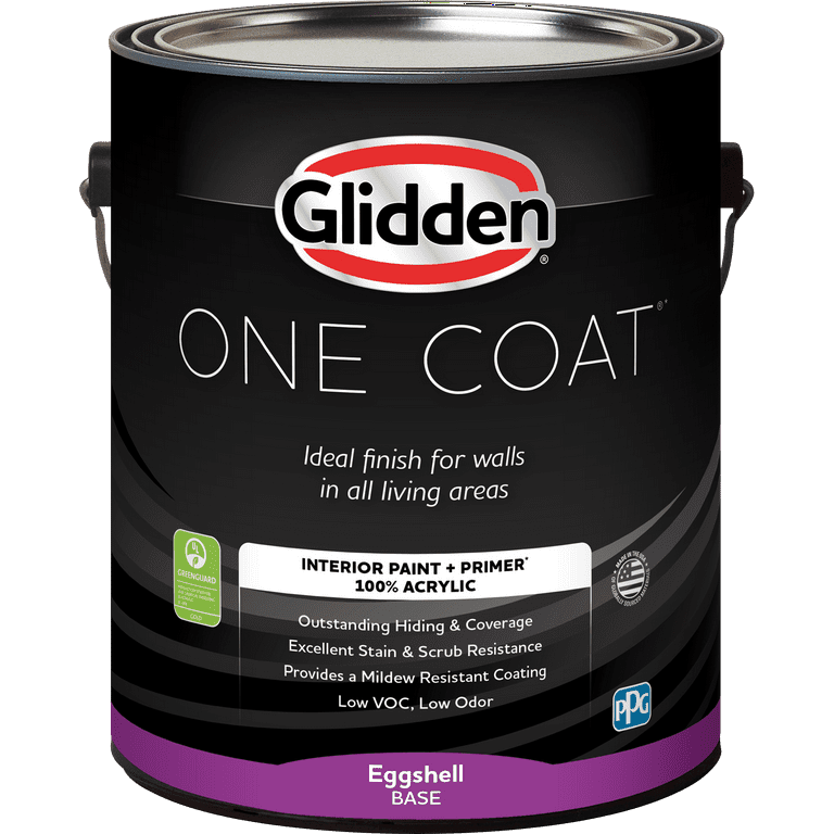 Glidden Interior Paint + Primer: Gray/Dover Gray, One Coat, Eggshell, 1-Gallon