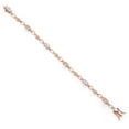thumbnail image 2 of Gem Stone King 18K Rose Gold Plated Silver White Moissanite and Peach Morganite and Round White Lab Grown Diamond Tennis Bracelet for Women (3.04 Cttw, Gemstone Birthstone, Oval 6X4MM, 7.25 inches), 2 of 4