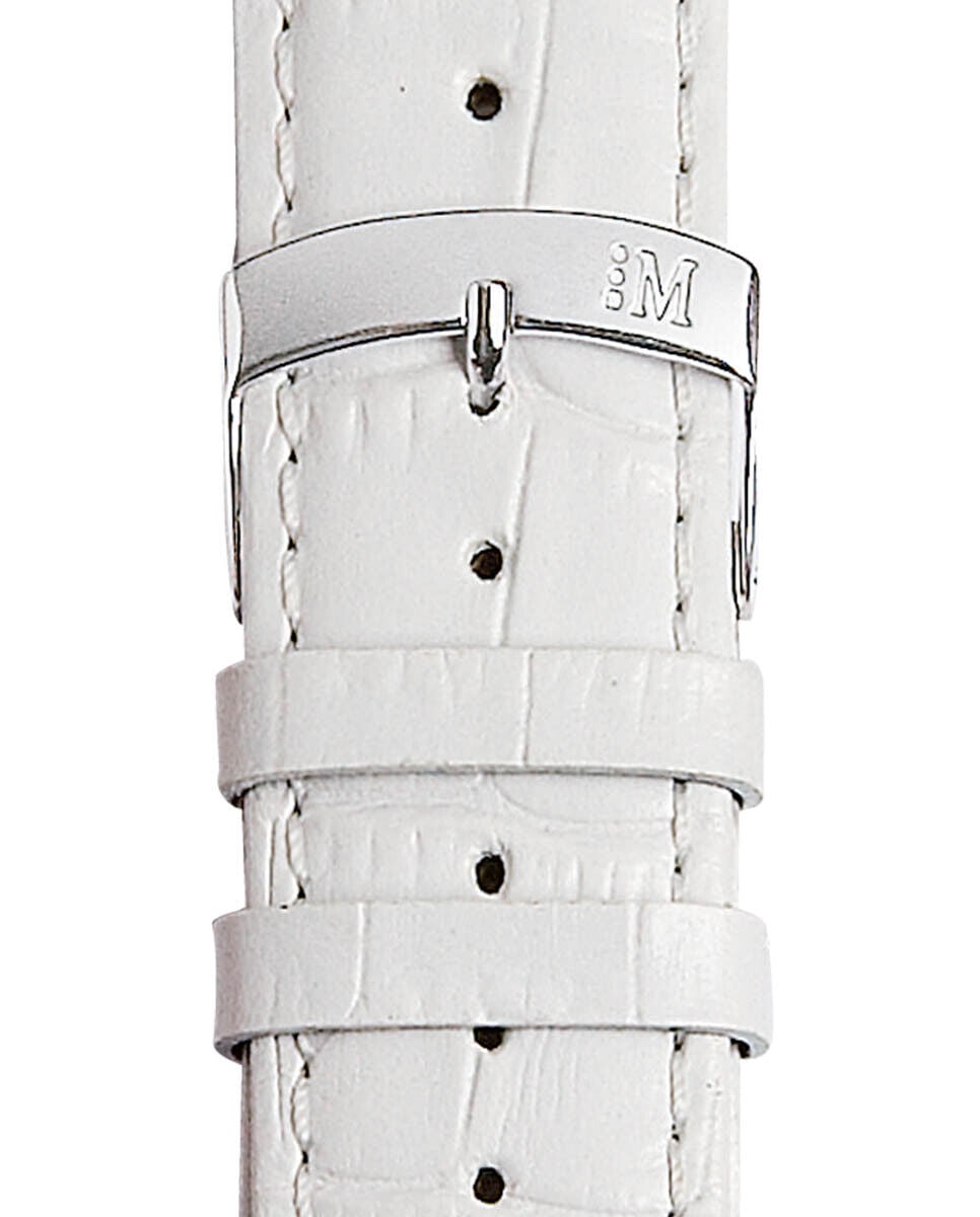 MORELLATO ITALY 18mm White カーフ・アリゲーター型押 Samba Morellato Leather Strap A01X2269480017CR16, White, Strap |