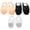 Assorted Color, variant on Masteelf 3 Pairs Show Sling Back Socks Low Cut Liner Socks With Sling Show Socks For Heels ( Grey  Black  Complexion )