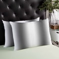 thumbnail image 3 of Gray White Ombre Throw Pillow Cover Case, Couch Sofa Bed Pillowcase, Soft Decorative Lumbar Pillow Protector, Modern Farmhouse Minimalism Artistic 16x24Inch Reversible Pillow Shams with Zipper, 3 of 6