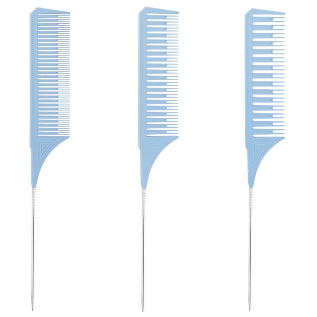 Peine de tejido Resaltando Dolor de colorante Pin de acero inoxidable Pin Combs STYLING DIY Herramientas Accesorios Regalos Principiante Luz azul 3 paquetes Monstrate CE011621-02