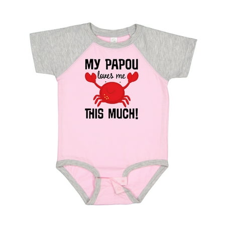 

Inktastic My Papou Loves Me Gift Baby Boy or Baby Girl Bodysuit