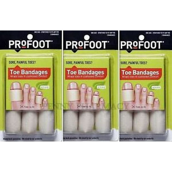 ProFoot Toe Bandages One Size 3 Each - ( 3 Pack )