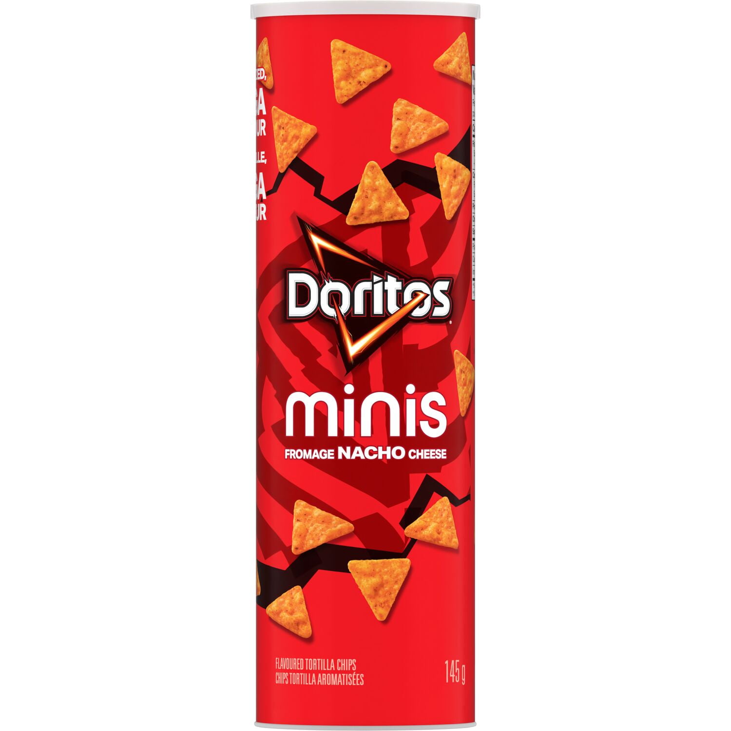 Doritos Minis Fromage nacho Chips tortilla aromatisées - Canister 145 g.