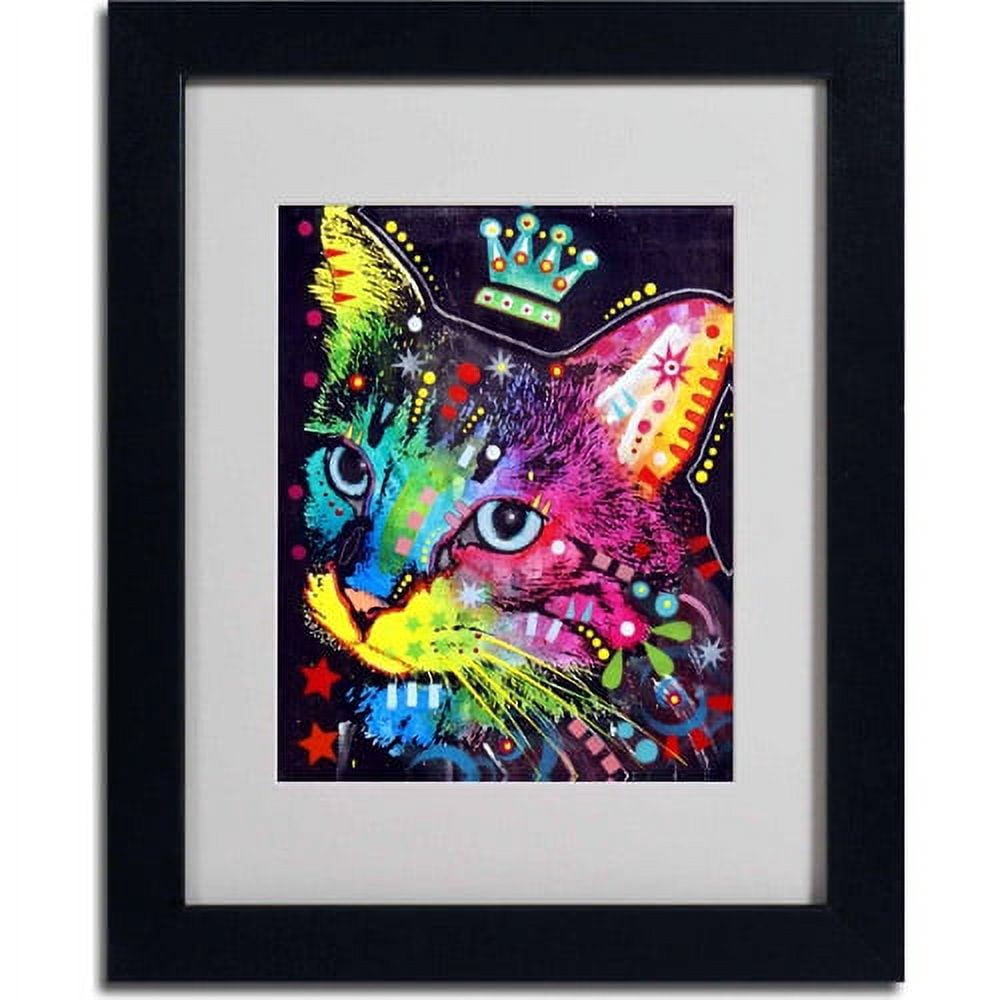 Matted art under acrylic in a black frame