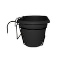 thumbnail image 5 of Bloem Lucca 18" Plastic Self-Watering Balcony Box Planter with Metal Hanger Mount for Railings, Black, 5 of 7