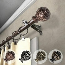 0.812 in. Dia. Harmony Curtain Rod, Cocoa - 18-28 in.