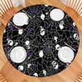 thumbnail image 2 of Halloween Spider Web and Skulls Pattern Round Fitted Tablecloth with Elastic Edge,Dining Table Cover Waterproof,Outdoor Round Tablecloth for Camping,Dining,Indoor and Outdoor, 2 of 7