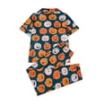 thumbnail image 6 of Miaoju Cotton Halloween Pajamas Set Lapel Ghost Print Long Sleeve Loungewear Clothes Set Cotton Teens' Sleepwear 2 Piece Pjs Clothes Set Gifts for, 6 of 7