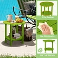 thumbnail image 6 of Nalone 2-Layer Outdoor Side Table, HDPE Weather-Resistant Adirondack Coffee Side Patio End Table for Living Room Bedroom, Outdoor Side Table Outside, Lime, 6 of 7