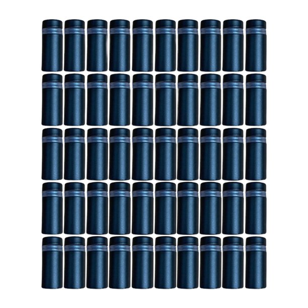 50 tornillos publicitarios para montaje en pared, accesorios de fijación para publicidad. Negro