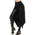 thumbnail image 2 of Sngxgn Women Skirt Vintage High Waist Pleated Skirt(Black,L), 2 of 7