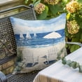 thumbnail image 5 of Summer Beach Throw Pillow Cover Sun Umbrella Ship Cotton Linen Cushion Cover Throw Pillow Case with Invisible Zipper for Couch Sofa Bed Chair Car 24x24 Inch, 5 of 9
