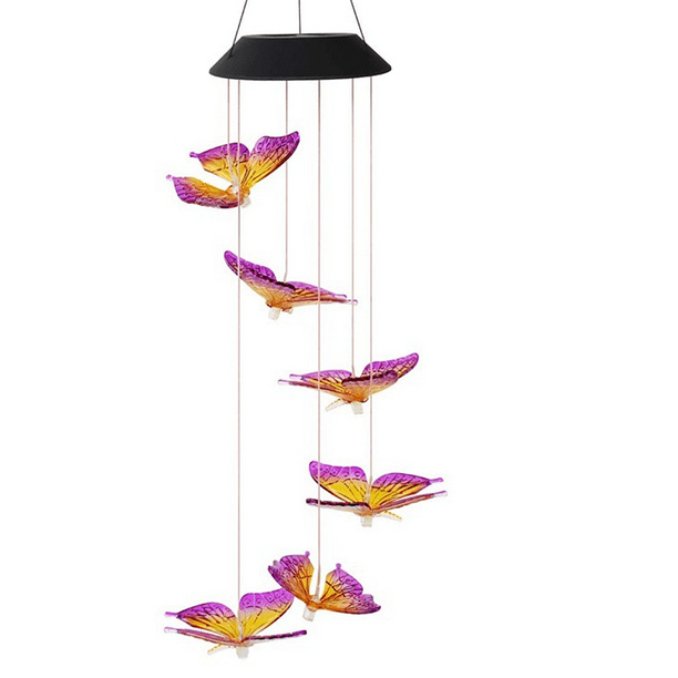 Campanas de viento campanas de viento solares luz cálida luces de campana de viento impermeables solares adecuadas para la decoración del patio del jardín nocturno de la fiesta familiar MFZFUKR CPB-DE-WX232-3
