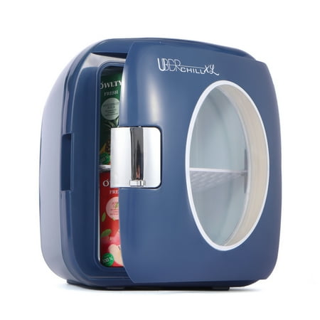 Uber Appliance Uber Chill XL 9 Liter 12-Can Retro Portable Mini Fridge Thermoelctric - Navy Blue