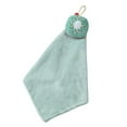 thumbnail image 2 of Coral Velvet Fruit Hand Towel Cartoon Cute Creative Kitchen Hand Towel Household Absorbent Hanging Type,Green 2PCS, 2 of 6