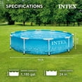 thumbnail image 3 of Intex 10' X 30" Beachside Metal Frame Swimming Pool with GFCI 330 GPH Filter Pump Model 28207EH, 3 of 13