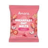 (12 pack) Amara Organic Breakfast Oat Melts Strawberry Baby Snack, No Added Sugar, Stage 2, 7g