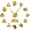 Gold, variant on Christmas Frameless DIY Wall Mute Clock 3D Mirror Surface Sticker Home Decor