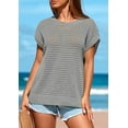 thumbnail image 3 of PRETTYGARDEN Womens Spring Tops Summer Shirts Crochet Cap Sleeve Sweater Pullover Cute Crew Neck Beach Cover Ups, 3 of 8