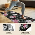 thumbnail image 4 of Pioneer Flower Floral Print Pattern Hot Yoga Mat Towel Non Slip for Hot Yoga - Quick-Drying Yoga Mat Cover with 4 Corner Pockets with Travel Bag - Hot Yoga Towel Non Slip 70"x26", 4 of 6