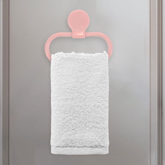HOMEMAXS Towel Racks No Drilling Towel Holder 15.00X12.50X2.00CM Pink