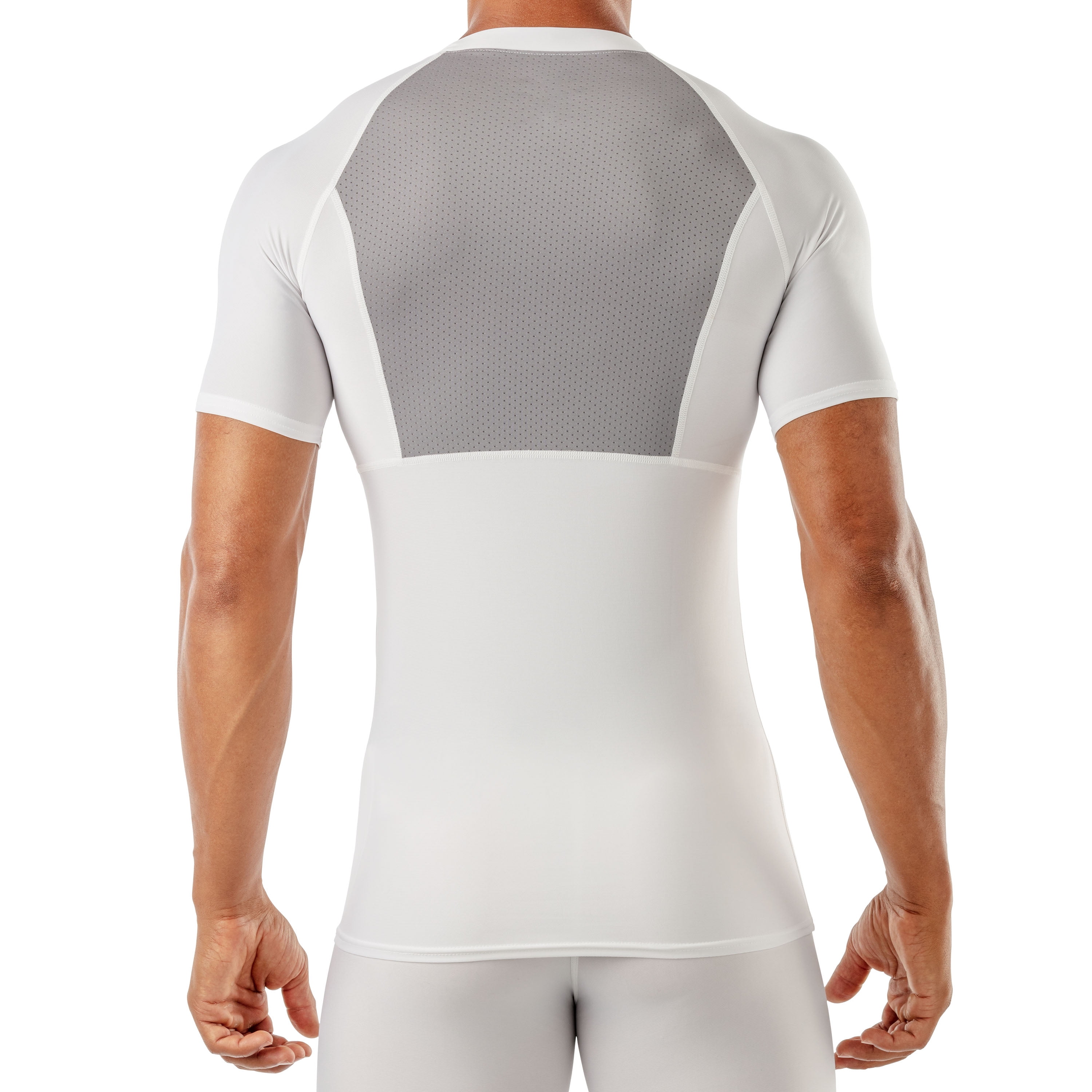 McDavid Sport Short Sleeve Compression Shirt, White, Adult X-Large