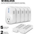thumbnail image 2 of Wireless Outlet Switch with Remote Control - Wirelessly Turn Power On Off Wireless Electrical Outlet Plug for Household, 2 of 5