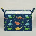thumbnail image 5 of KUNRO Rectangle Basket Toy Bin Waterproof storage organizer for Nursery Hamper  Kids Bedroom Laundry Baby Gift Shelf Baskets (Dinosaur), 5 of 6
