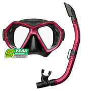 Reef Tourer Adult X-Plore 2 Window Mask & Snorkel Combo (Multiple Colors)