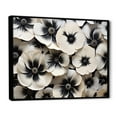 thumbnail image 2 of Designart "Harmonious Arrangement Of White And Black Pansies I" Pansies Floater Framed Wall Art Prints, 2 of 5