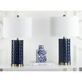 thumbnail image 3 of SAFAVIEH Roxanne 26 in. H Ceramic Glam Table Lamp, Navy, Set of 2, 3 of 7