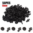 thumbnail image 3 of 50pcs 6mm Hole Bumper Closure Rivets Push Hood Foor Fixing Clip For Toyota Honda, 3 of 8