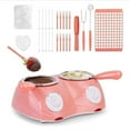 thumbnail image 2 of Double Compartment Chocolate Melting Pot with Temperature Control,Chocolate Melting Pot Kit with Molds and Fork,Mini Fondue Warmer for Candy & Dip Making,Includes 9 Molds & Tools, Home Dessert Kit, 2 of 4