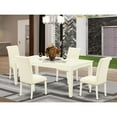 thumbnail image 4 of East West Furniture Logan 5-piece Wood Dining Set in Linen White/Light Beige, 4 of 4