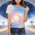 thumbnail image 2 of T-shirts d'Été à Manches Courtes pour Enfants Unisexe à Col Rond Imprimés, T-Shirt Décontracté pour Garçons Filles, Jolis Hauts à Manches Courtes, 2 of 9