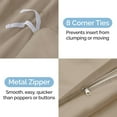 thumbnail image 5 of CGK Linens 3-Piece Premium Duvet Cover Set - King Size Soft Comforter Cover With Zipper & Matching Pillowcases, Cream, 5 of 7