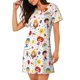 thumbnail image 2 of Disketp Childrens Party para Camisón Corto de Manga Corta para Mujeres, Camisón Cómodo con Escote Redondo, Bonito y Confortable, 2 of 6