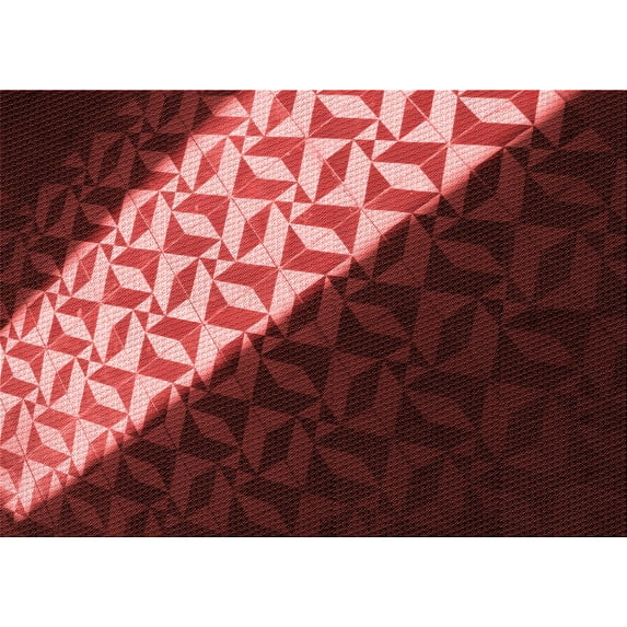 Ahgly Company Indoor Rectangle Patterned Maroon Red Area Rugs, 7' x 9'