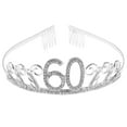 thumbnail image 4 of Accesorios para la cabeza de de cumpleaños de de imitación de cristal plateado Yotijar  feliz cumpleaños tiara, 4 of 10