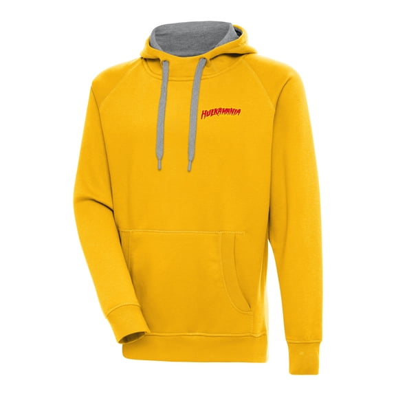 Men's Antigua Gold Hulk Hogan Victory Pullover Hoodie