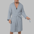 thumbnail image 5 of Comfy Cubs Muslin Bathrobe Small/Medium, (Pacific Blue) - 100% Cotton Robe with 4-Layer Absorbent Fabric, 5 of 8